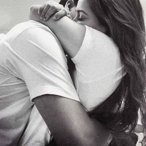 Beautiful Couple in Love and Embracing Tightly!