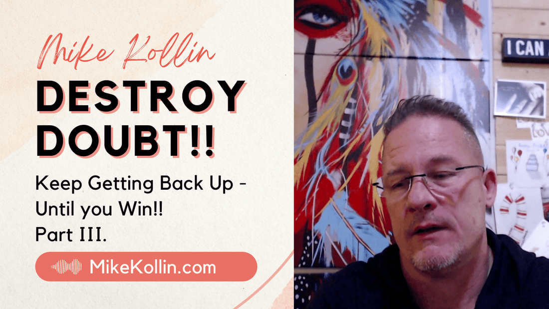 Destroying Doubt | Keep Getting Back Up Until You Win | Handsome Masculine Male in Black T Shirt with Sharp Glasses on