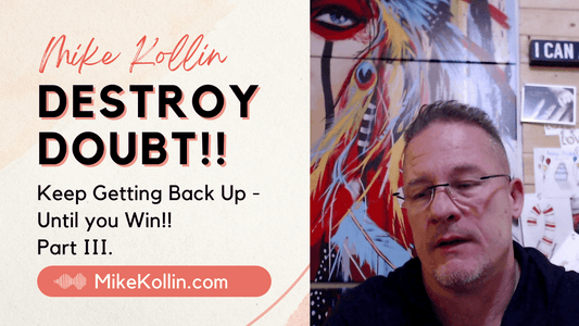 Destroying Doubt | Keep Getting Back Up Until You Win | Handsome Masculine Male in Black T Shirt with Sharp Glasses on
