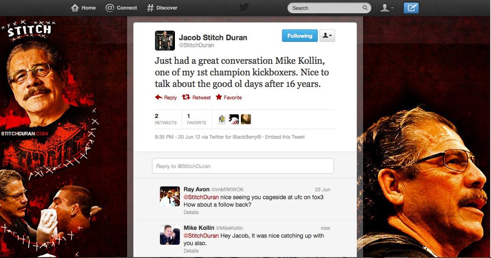 #1 Cut Man in the World Jacob "Stitch" Duran Tweet to Mike Kollin
