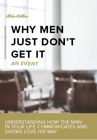 Why Men Just Don't Get It seminar - Broken to Bulletproof women's live event with leather chairs seminar setting